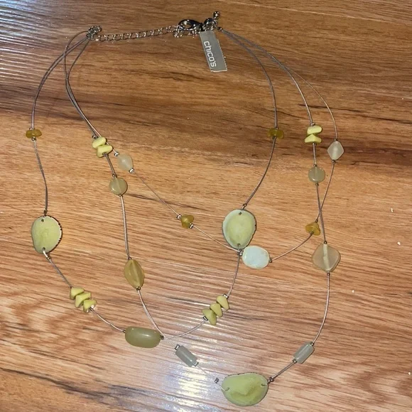 Chico’s Yellow Layered Necklace - Picture 1 of 3